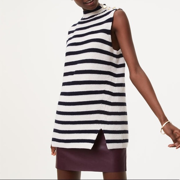 LOFT Sweaters - LOFT Stripe Sweater Tank